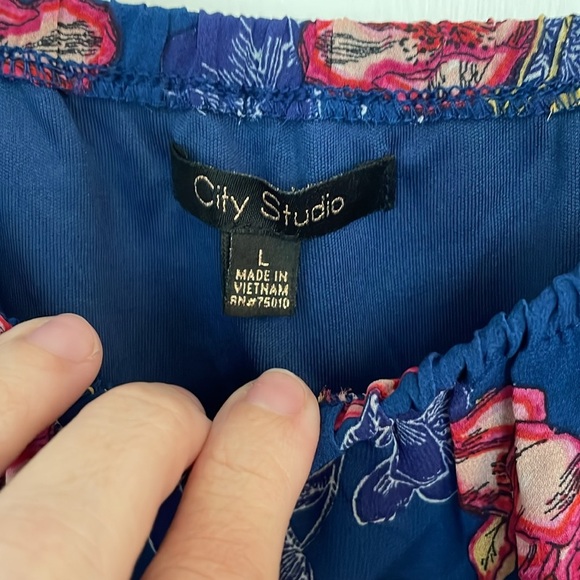 City Studio Off The Shoulder Floral Maxi Dress NWT - Picture 7 of 7